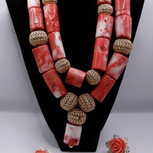 2 TONE CORALS AND GOLD BALLS