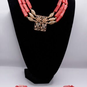 PINK CORALS BEADS WITH PENDANT (type1)