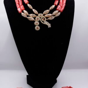 PINK CORALS BEADS WITH PENDANT (type2)